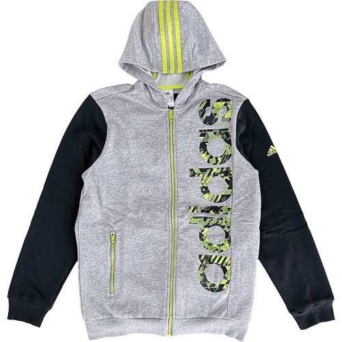 Толстовка Adidas для подростков YB RD KN FZHD Grey Black S22627