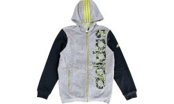 Adidas Junior Sweatshirt YB RD KN FZHD Grey Black S22627