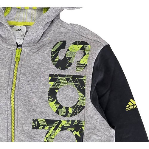 Adidas Junior Sweatshirt YB RD KN FZHD Grey Black S22627