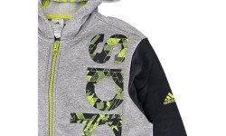 Толстовка Adidas для подростков YB RD KN FZHD Grey Black S22627