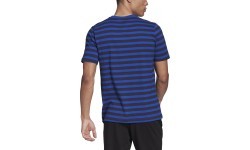 Adidas Stripy SJ Tee Men's T-Shirt Blue Black HE1854