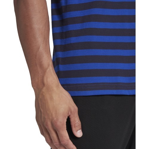 Adidas Stripy SJ Tee Men's T-Shirt Blue Black HE1854