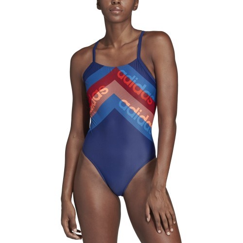 Adidas Fit 1PC Lin Women's Swimsuit Dark Blue DH2403
