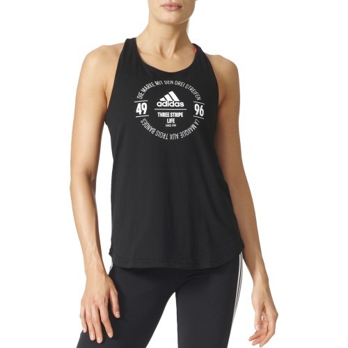 Топ Adidas Logo Tank Top Black BP8387