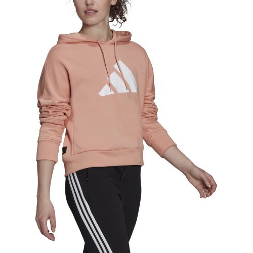 Adidas Women's Sweatshirt W Fi 3B Hoodie Peach H24082