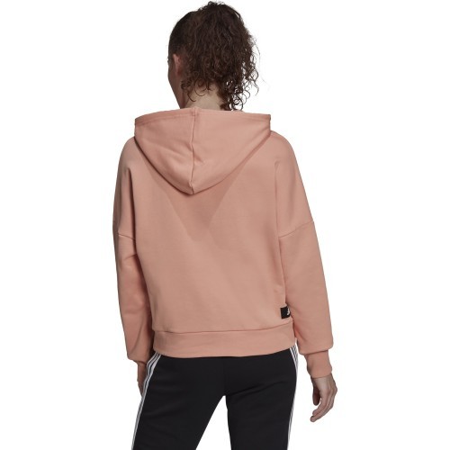 Adidas Women's Sweatshirt W Fi 3B Hoodie Peach H24082