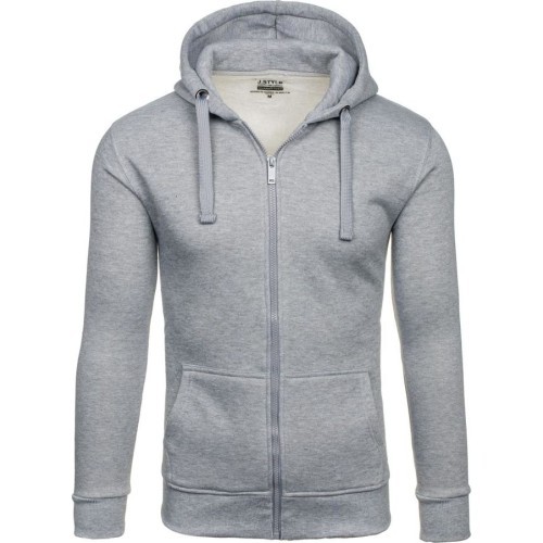 J.Style Men's Fleece Sweatshirt Grey 68B2008-2
