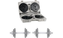 Hantelių komplektas su dėklu 2 x 10 kg