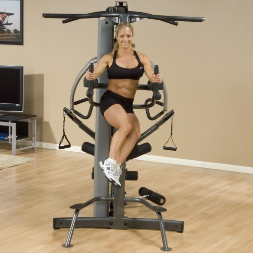 Станция для подъема коленей и отжиманий на брусьях Body-Solid FKR