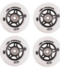 Ratukų rinkinys 4 vnt. – 76 mm su ABEC-7 guoliais, chromas