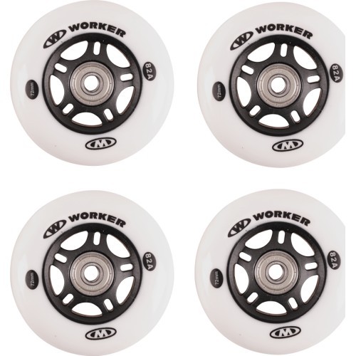 Rinkinys 4 vnt. – ratukai 72 mm ir guoliai ABEC-7, chromas
