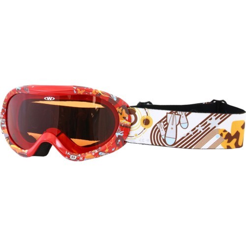 Junior ski goggle  WORKER Doyle with graphics - Red and Graphics