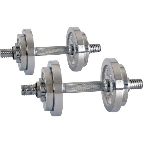Keičiamo svorio chromuotų hantelių rinkinys InSPORTline 2x3-10 kg