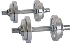 Keičiamo svorio chromuotų hantelių rinkinys InSPORTline 2x3-10 kg