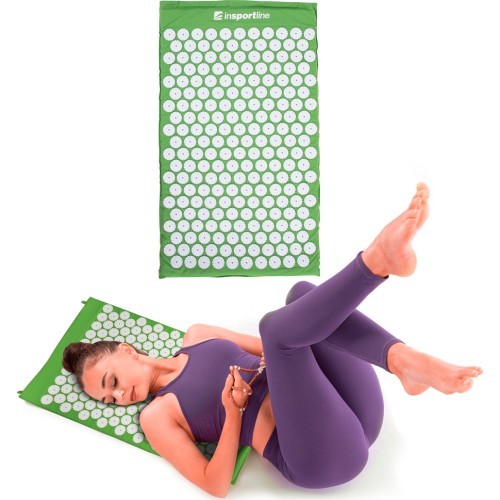 Acupressure mat inSPORTline AKU-500 75x44cm - Green