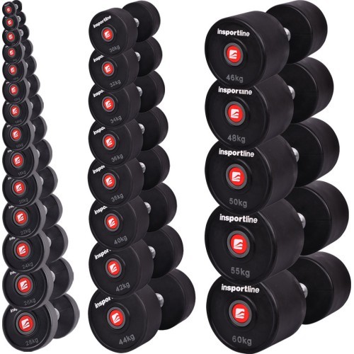 inSPORTline PRO 16kg rubberised dumbbell
