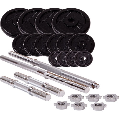 Barbell and Dumbbell Set with a Case inSPORTline 50 kg