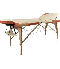 3-секционный деревянный массажный стол inSPORTline Japane - Orange-White