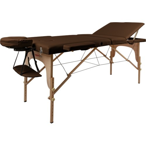 Massage Table inSPORTline Japane 3-Piece Wooden - Brown