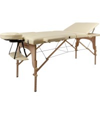 3-секционный деревянный массажный стол inSPORTline Japane - Cream Yellow