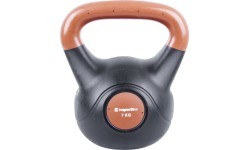Cement-Filled Vinyl Kettlebell inSPORTline Vin-Bell Dark 7 kg