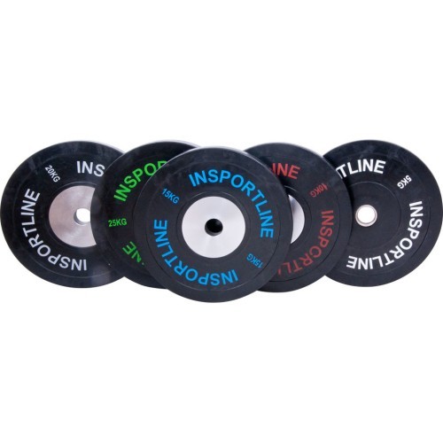 Резиновый диск для штанги inSPORTline Bumper Plate 25 кг