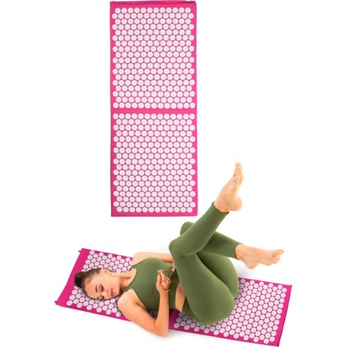 Acupressure mat inSPORTline AKU-1000 125x50cm - Pink