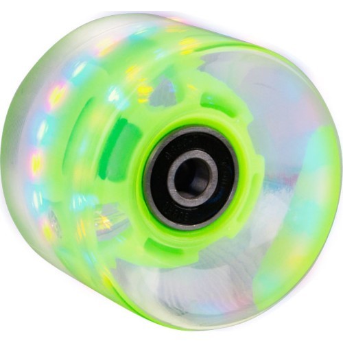 Light Up Penny Board Wheel 60*45mm + ABEC7 Bearings - Green