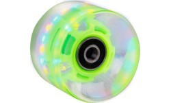 Šviečiantis Penny Board ratukas 60 x 45 mm su ABEC 7 guoliais - Žalia