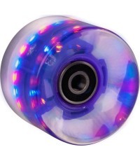 Šviečiantis Penny Board ratukas 60 x 45 mm su ABEC 7 guoliais - Tamsiai violetinė