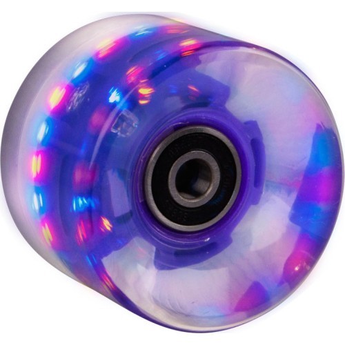 Light Up Penny Board Wheel 60*45mm + ABEC7 Bearings - Dark Purple