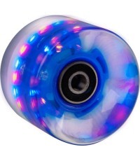 Šviečiantis Penny Board ratukas 60 x 45 mm su ABEC 7 guoliais - Mėlyna