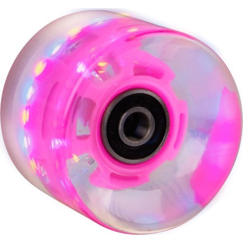Light Up Penny Board Wheel 60*45mm + ABEC7 Bearings - Purple