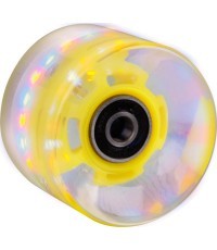 Light Up Penny Board Wheel 60*45mm + ABEC7 Bearings - Yellow