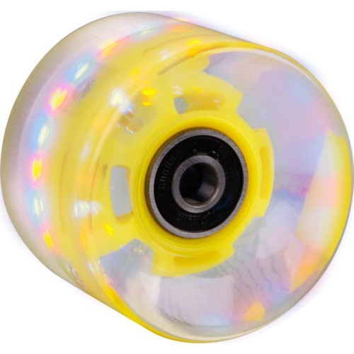 Светящееся колесо для Penny Board 60 x 45 мм с подшипниками ABEC 7 - Жёлтый