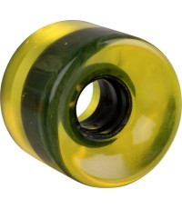 Skaidrus Penny Board ratukas 60 x 45 mm - Geltona