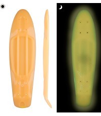 Glow-in-the-Dark Penny Board Deck WORKER Solosy 22.5*6” - Orange