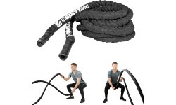 Jėgos-kovos virvė su nailonine apsauga inSPORTline Waverope 15m 50mm 21,8 kg