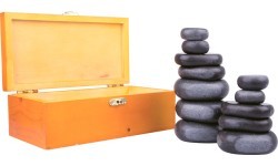Lava massage stone set inSPORTline Basalt Stone 12pcs.