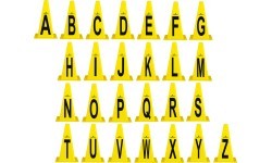 Plastikiniai kūgiai inSPORTline Alphabet 23 cm