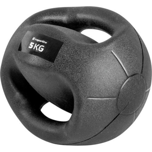 Kimštinis kamuolys su rankenomis inSPORTline Grab Me 5 kg