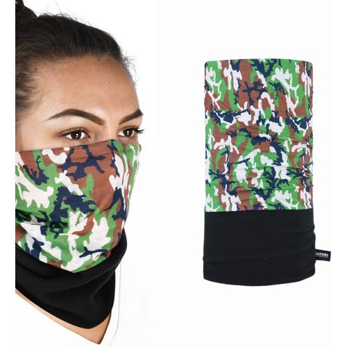 Universal Multi-Functional Neck Warmer Oxford Snug - Camo Green