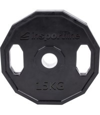 Rubber Coated Olympic Weight Plate inSPORTline Ruberton 15kg