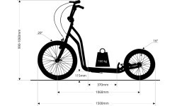 Kick Scooter inSPORTline Drogo SE Black-Blue