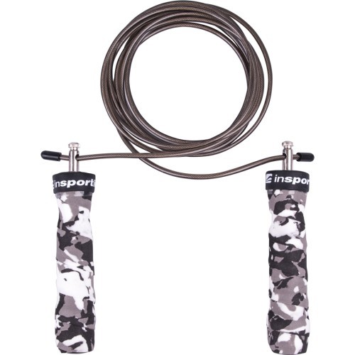 Adjustable Length Jump Rope With Bearings inSPORTline Jumpkamu - White Camu