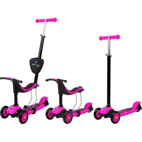 Tri-Scooter 3-in-1 WORKER Jaunsee - Pink
