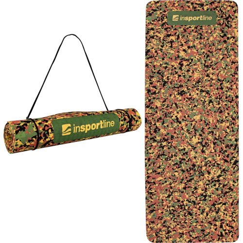 Exercise Mat inSPORTline Camu 173x61x0.4cm - Brown Camouflage