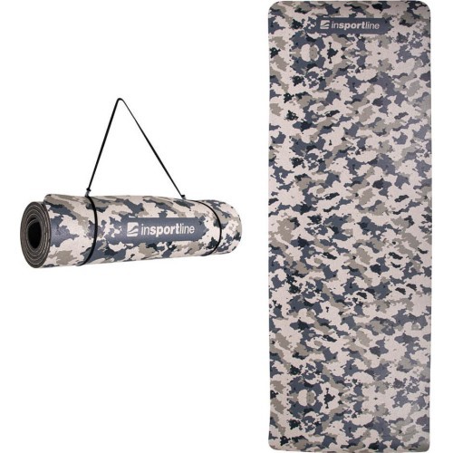 Коврик для упражнений inSPORTline Camu 173x61x0,8 см - Серый камуфляж
