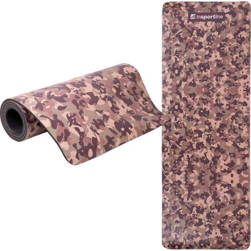 Gimnastikos kilimėlis inSPORTline Camu 173x61x0,8 cm - Rudas kamufliažas