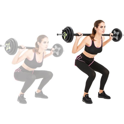 Barbell + Weight Plate Set inSPORTline Pumpstar 2 – 20kg